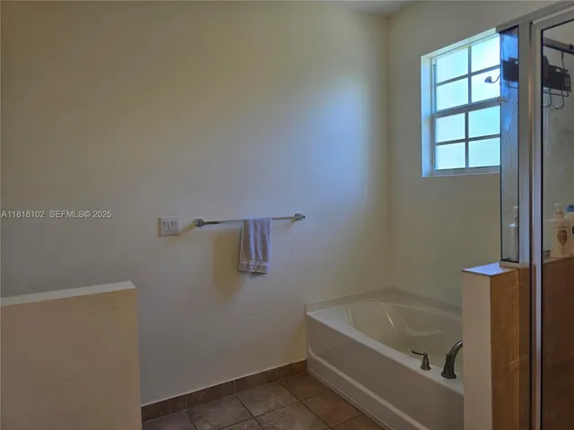 a bathroom with a tub