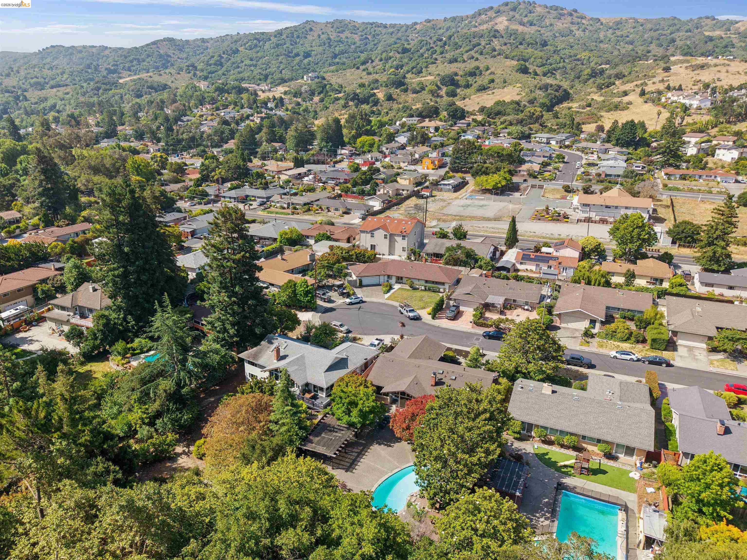 7 Jo Lin Court El Sobrante, CA 94803 - Photo 10 of 99 Residential neighborhood with diverse home styles, lush mature trees, and mountainous terrain