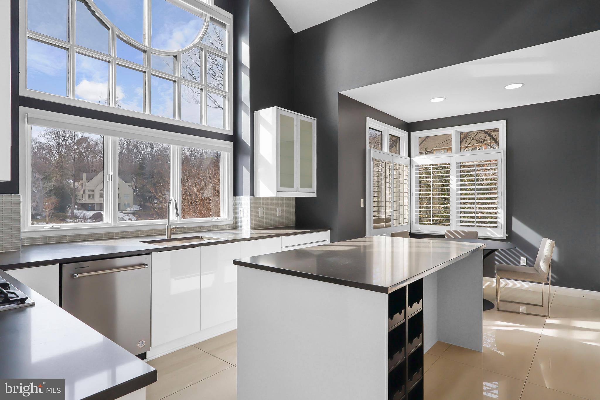1460 Waterfront Road Reston, VA 20194 - Photo 15 of 63 a kitchen with stainless steel appliances granite countertop a sink and a large window
