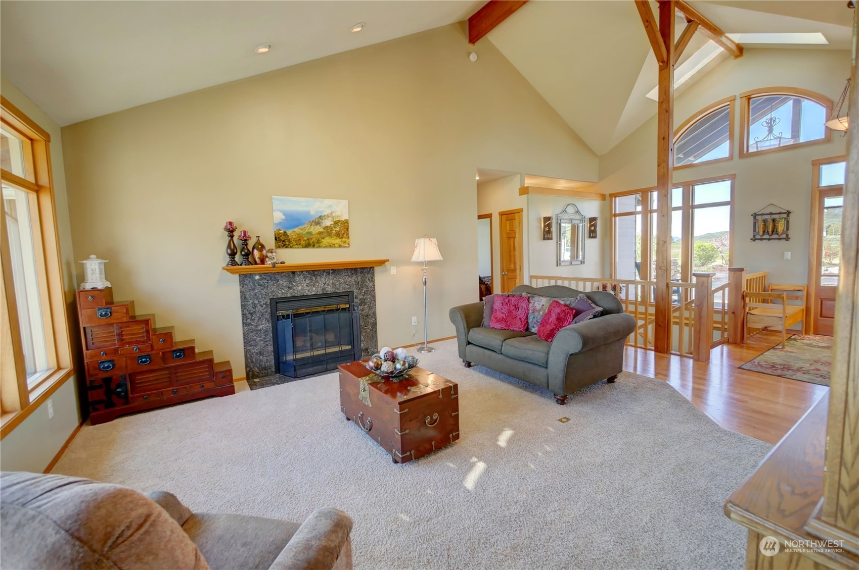 20 Blue Heron Lane Riverside, WA 98849 - Photo 12 of 40 a living room with furniture and a fireplace