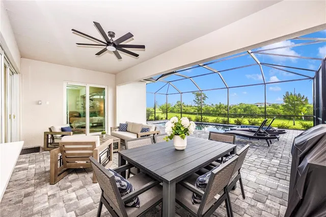 a view of a balcony with lake view