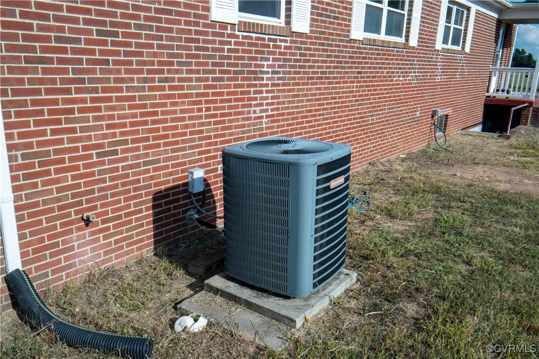 Exterior details with central AC unit