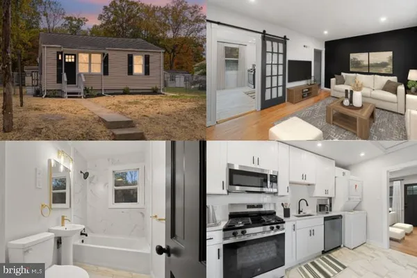 a view of kitchen with sink and refrigerator