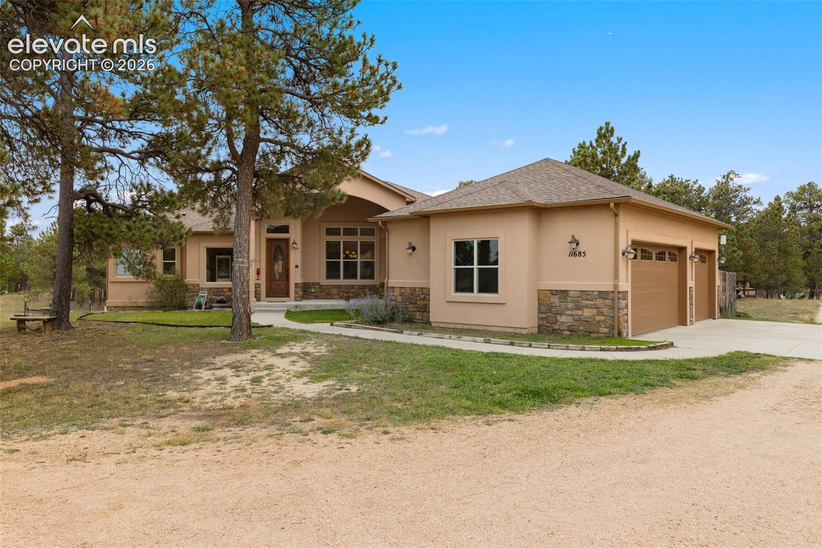 Front view of the home