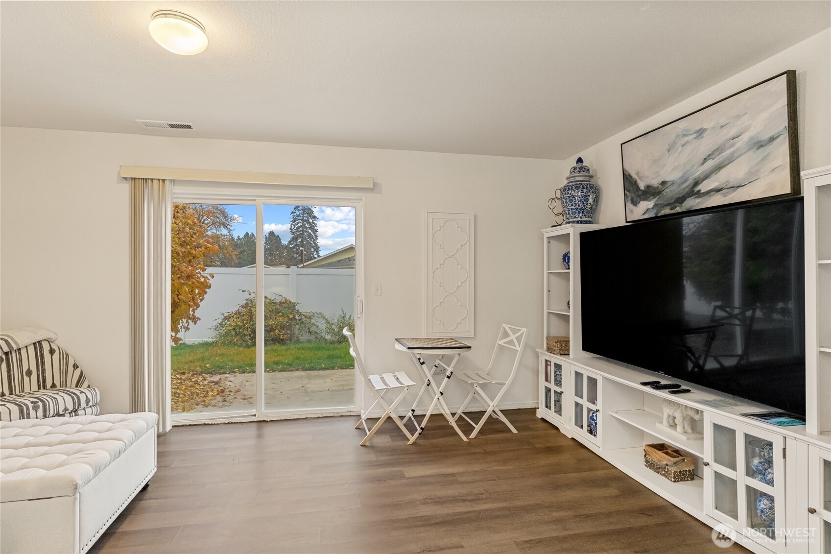 1501 Angela Street Wenatchee, WA 98801 - Photo 23 of 30 a living room with furniture and a flat screen tv
