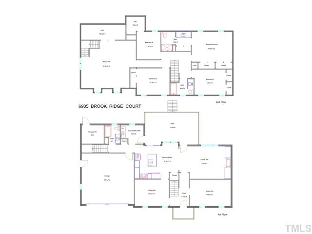 6905 Brook Ridge Court Raleigh, NC 27615 - Photo 25 of 25 Floor Plan of the home.