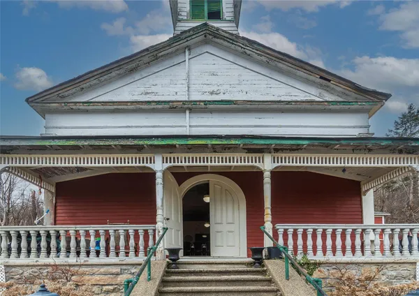 a view of a building with entryway