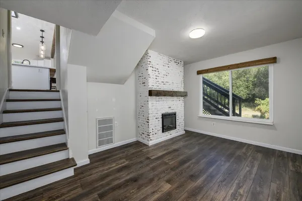 a room with a washer and dryer