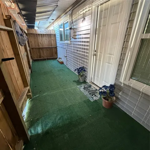 a backyard of a house