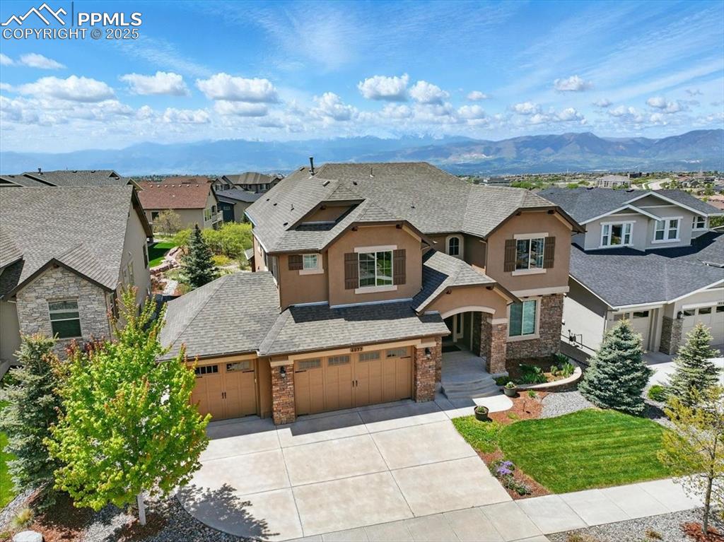 4577 Outlook Ridge Trail Colorado Springs, CO 80924 - Photo 45 of 45 front view of house with a yard