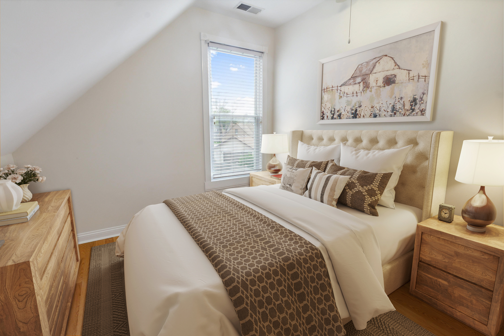 9430 Jackson Avenue Brookfield, IL 60513 - Photo 11 of 17 a bed room with a bed and a painting on the wall