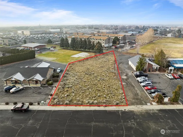 an aerial view of a city with houses