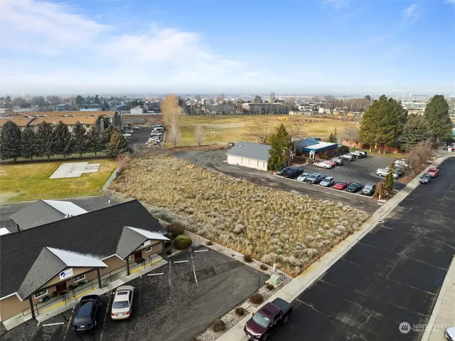 an aerial view of a city