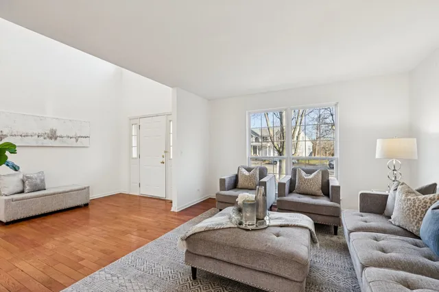 a living room with furniture and a couch