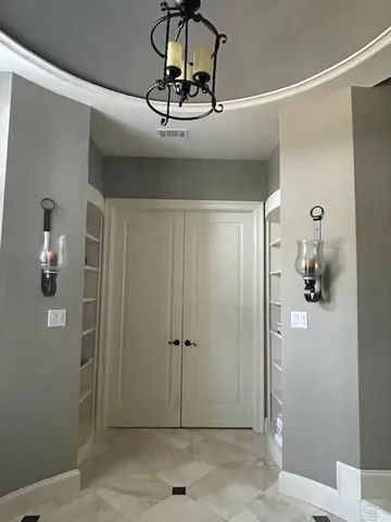 a view of a bathroom with a shower