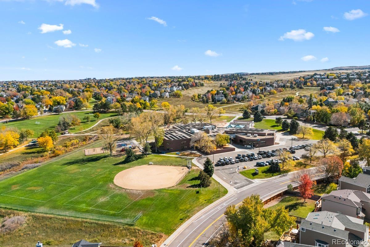 450 Bexley Lane Highlands Ranch, CO 80126 - Photo 40 of 41 an aerial view of residential houses with outdoor space