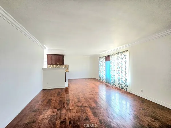 a view of a furniture in an empty room