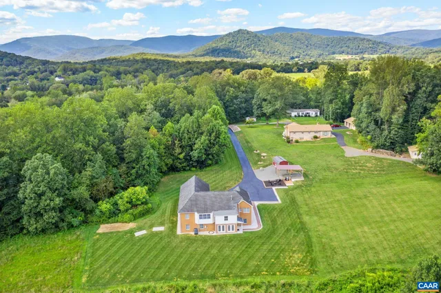 a view of a garden with an outdoor space