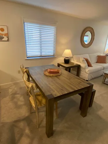 a room with furniture and a table
