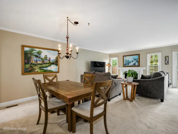 a view of a livingroom and dining room