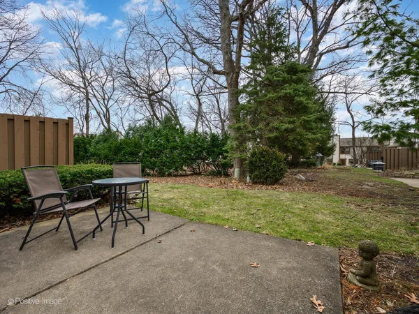 a garden view with a seating space and garden view