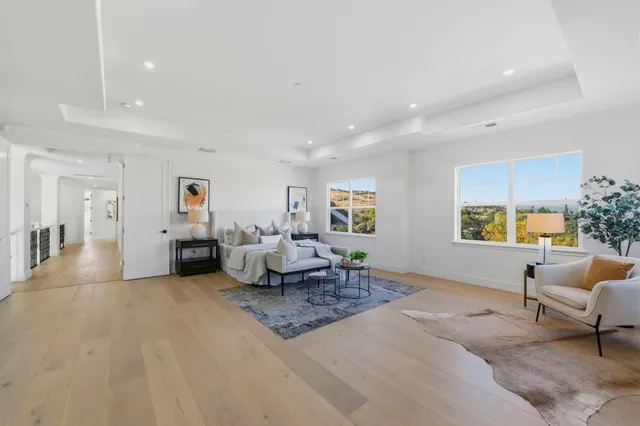 a living room with furniture and a couch