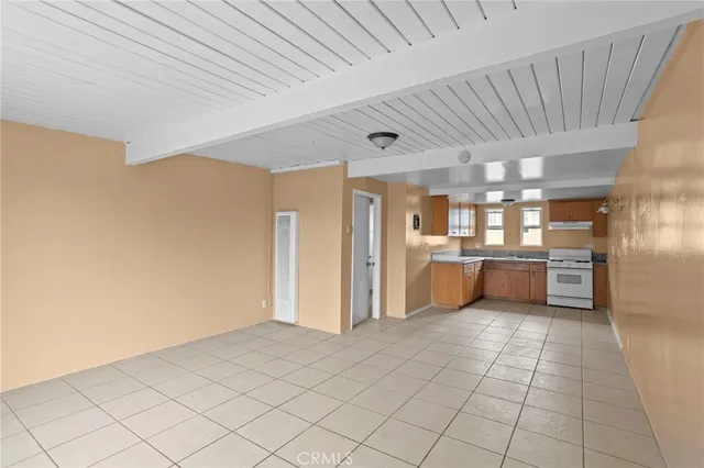 a view of a kitchen with a sink