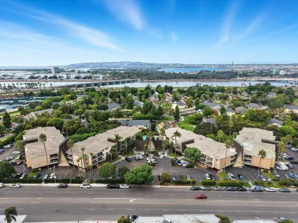 an aerial view of a city