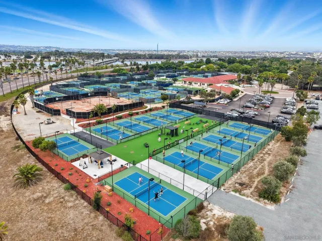 an aerial view of a city