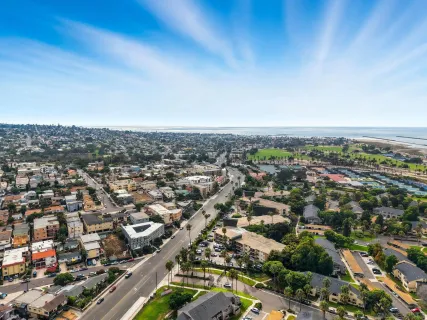 an aerial view of multiple house