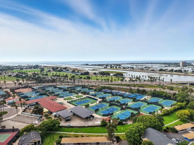 an aerial view of multiple house