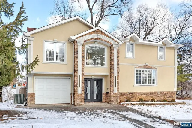 a front view of a house