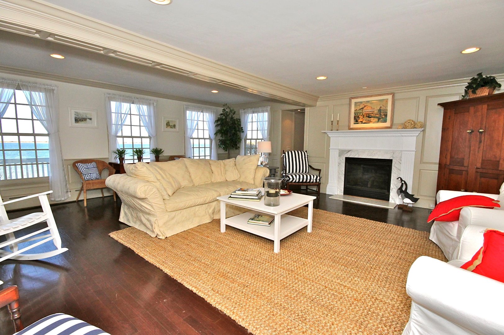 9 Fowler Avenue Edgartown, MA 02539 - Photo 11 of 28 a living room with furniture fireplace and window