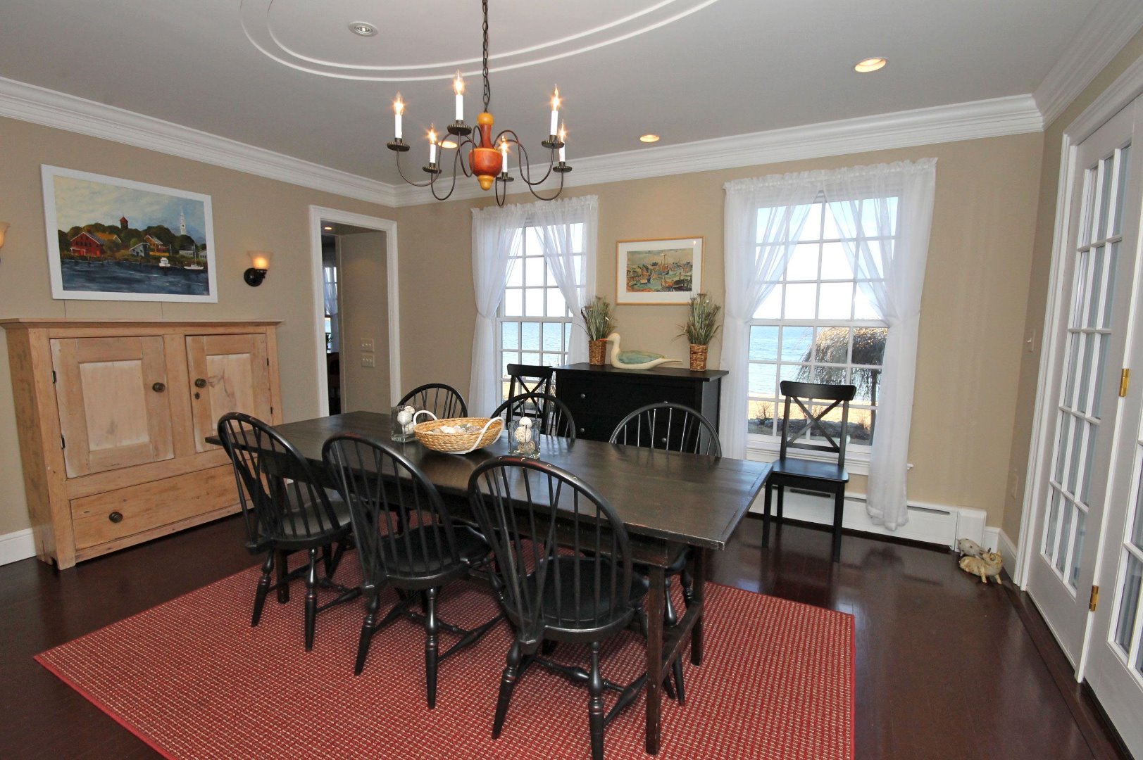9 Fowler Avenue Edgartown, MA 02539 - Photo 13 of 28 a view of a dining room with furniture window and wooden floor