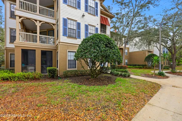 a view of a building with a outdoor space