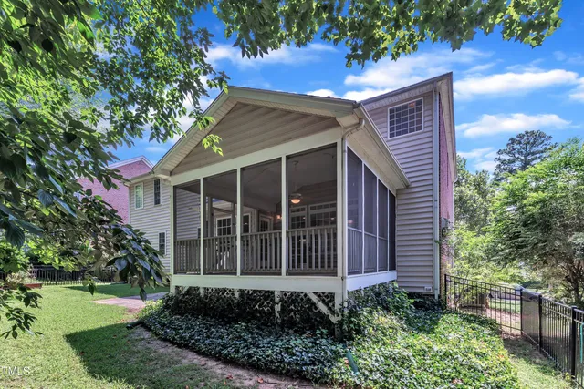 a view of a lake with a city