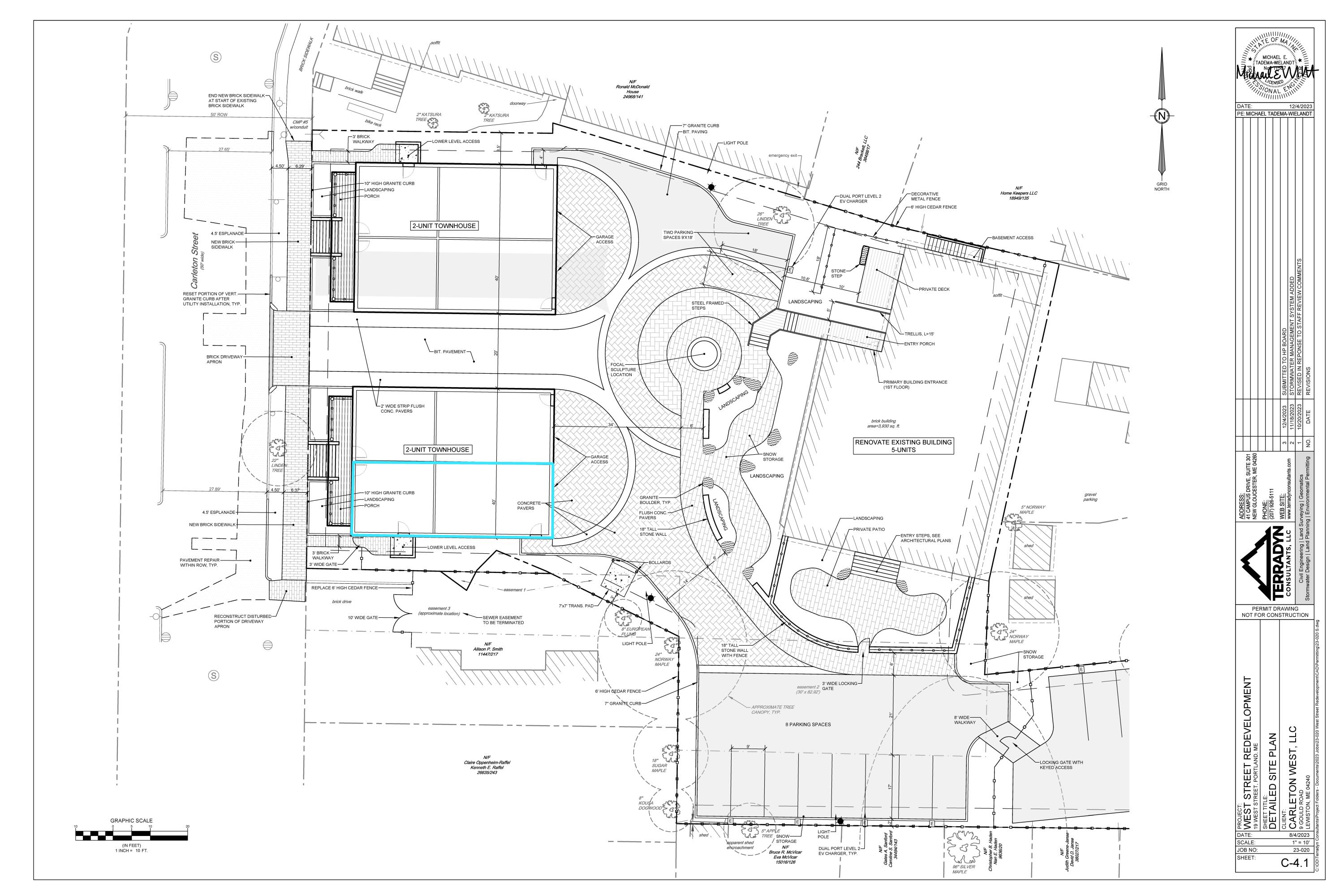 51 Carleton Street, Unit A Portland, ME 04102 - Photo 6 of 8 C-4.1 DETAILED SITE PLAN- 51A