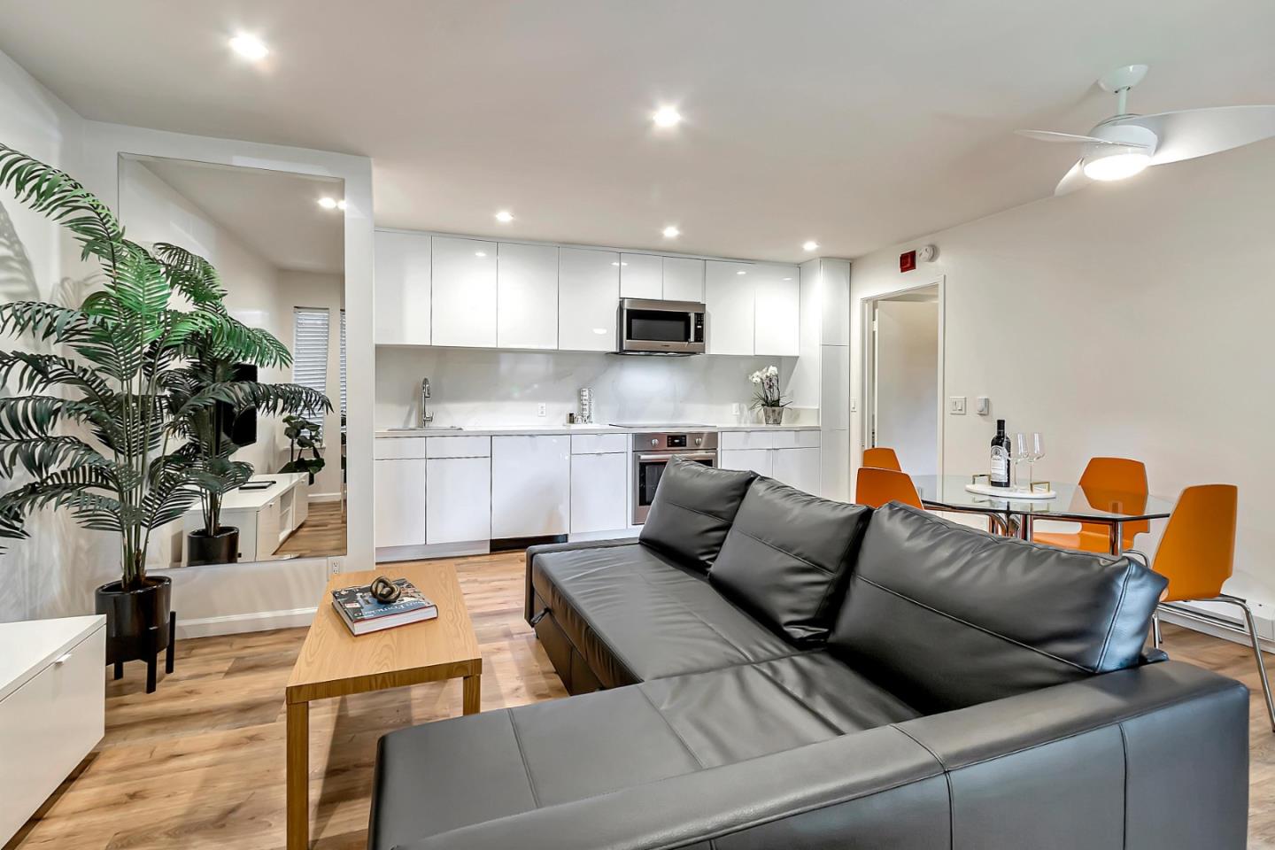500 West Middlefield Road, Unit 71 Mountain View, CA 94043 - Photo 11 of 42 a living room with furniture and kitchen view