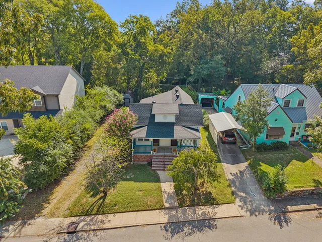 an aerial view of multiple house
