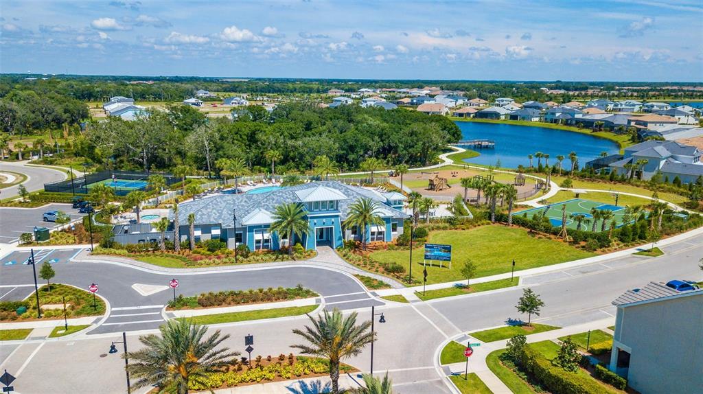 3508 Anchor Bay Trail Lakewood Ranch, FL 34211 - Photo 50 of 74 an aerial view of a house with a swimming pool
