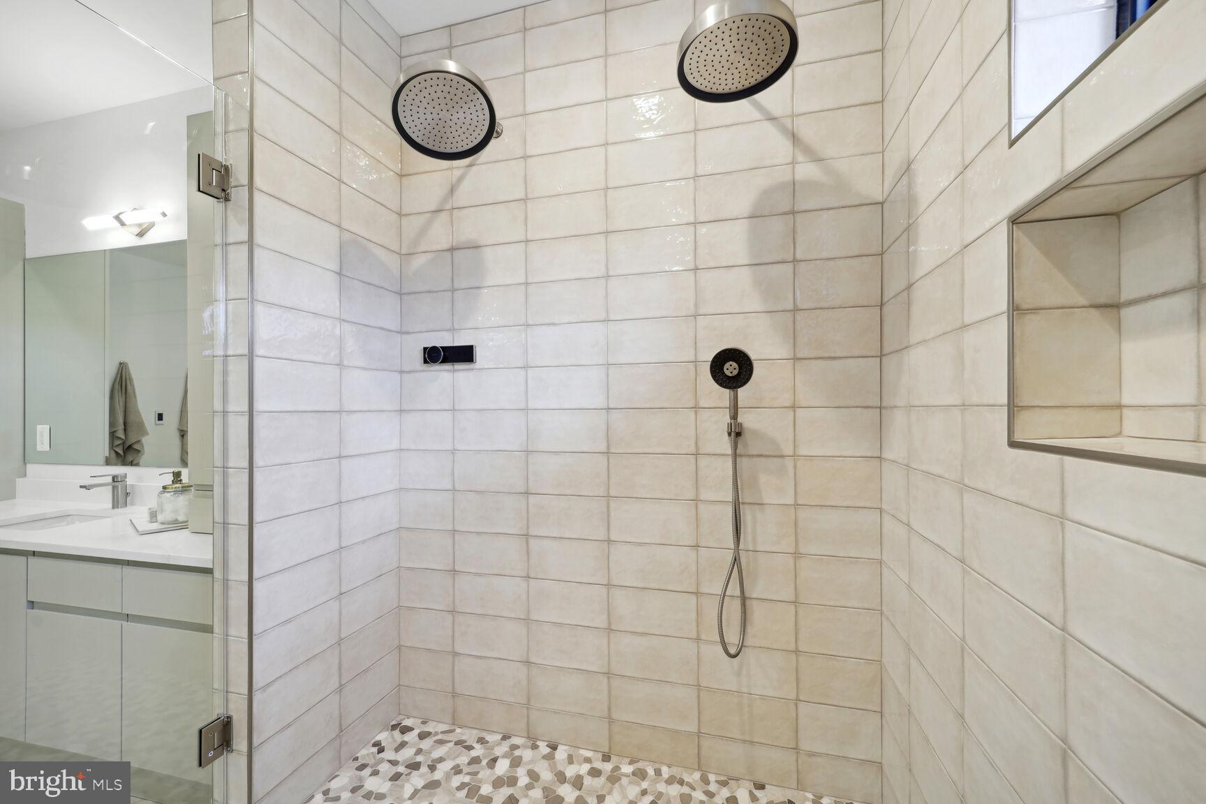 7006 Hector Road McLean, VA 22101 - Photo 36 of 50 Freestanding tub & a glass-enclosed walk-in shower