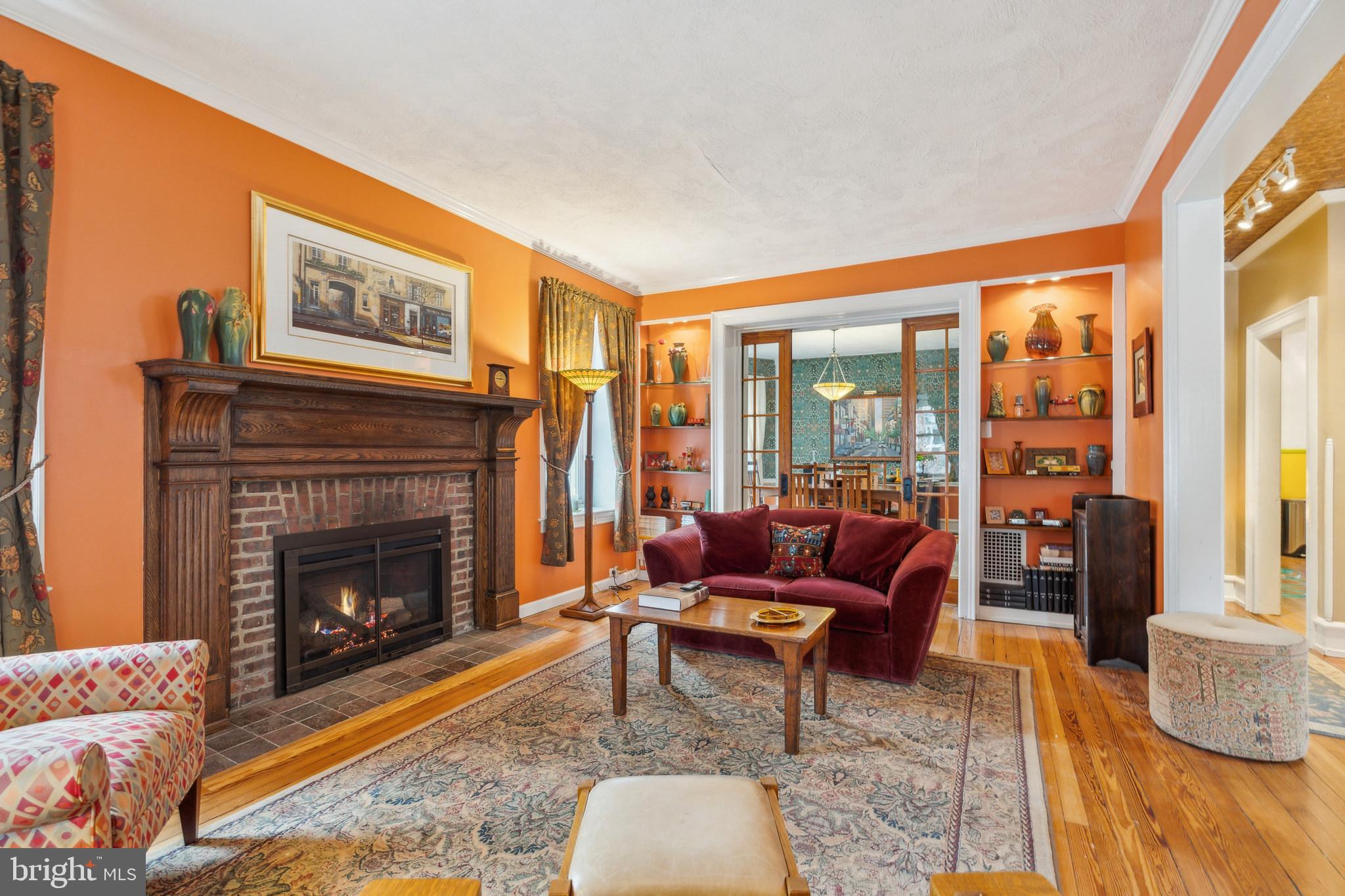 125 Township Line Road Jenkintown, PA 19046 - Photo 9 of 41 a living room with furniture and a fireplace