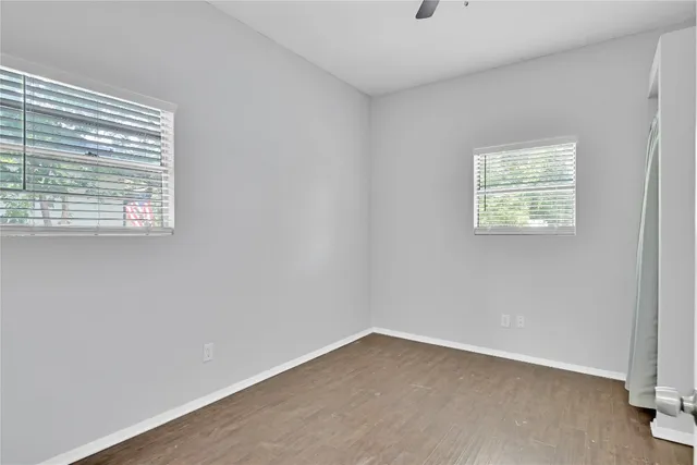 an empty room with a window