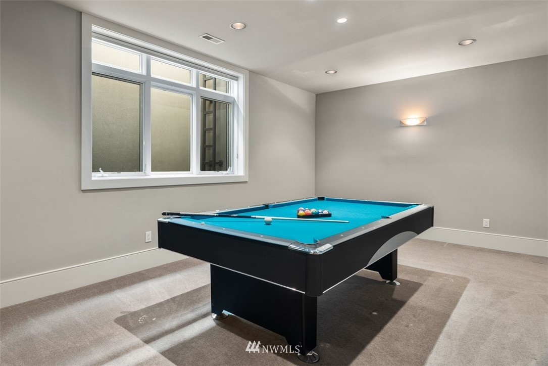 925 Park Road Bellevue, WA 98004 - Photo 24 of 25 a room with pool table and windows