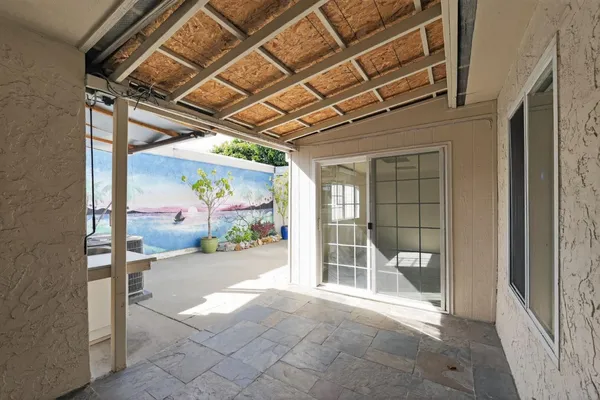 a view of balcony with flower plants