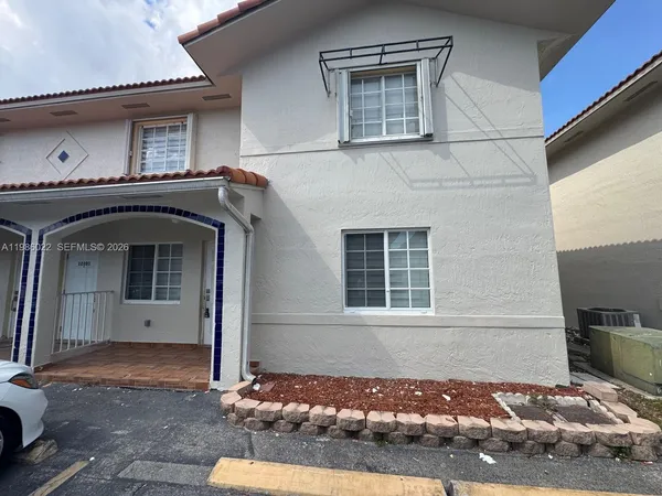 a front view of a house