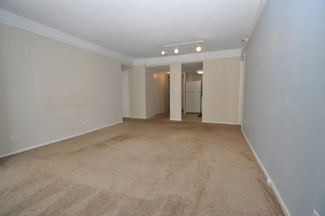 an empty room with an entryway