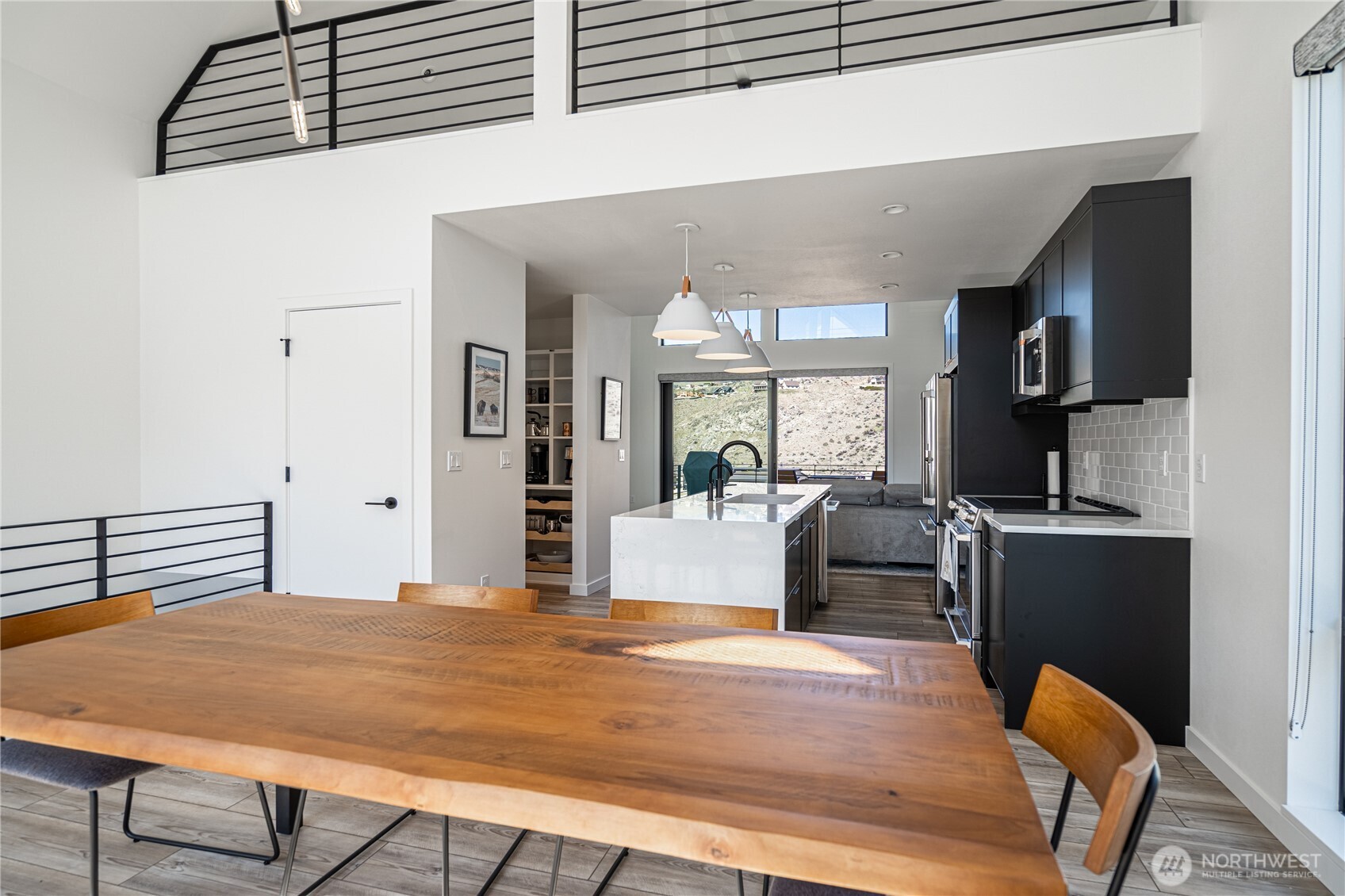 1418 Cottage Lane Chelan, WA 98816 - Photo 13 of 40 a view of kitchen with furniture and wooden floor