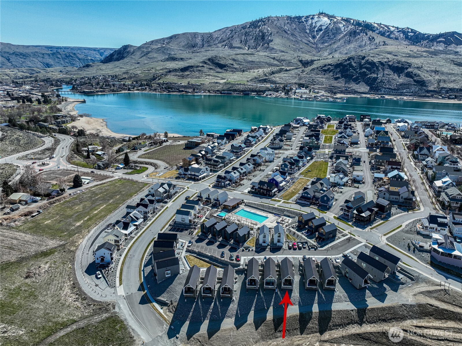 1418 Cottage Lane Chelan, WA 98816 - Photo 32 of 40 a view of a water with a mountain