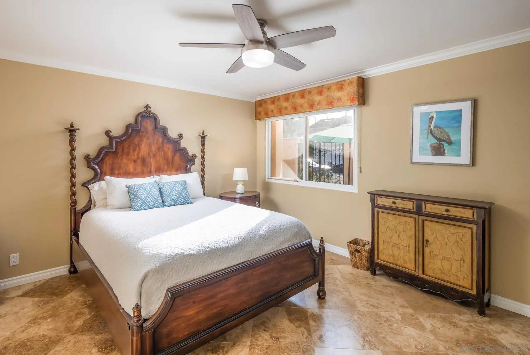 89 Trinidad Bend Coronado, CA 92118 - Photo 24 of 40 a bedroom with a bed and a painting on the wall